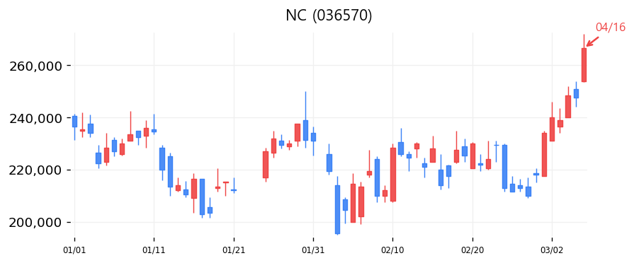 NC 캔들차트