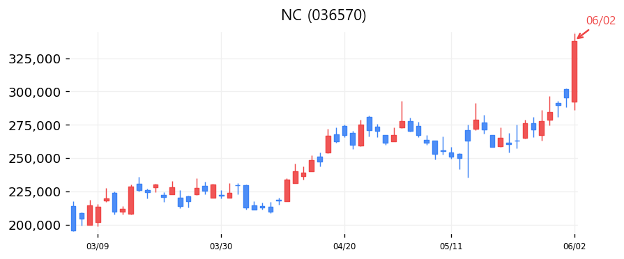 NC 캔들차트