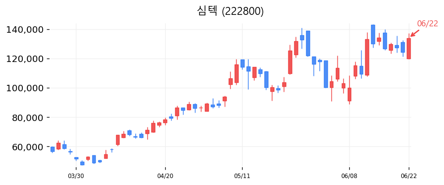 심텍 캔들차트